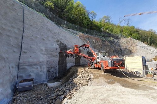 Bohrwagen und Servicekonzept für die neue A26 in Linz