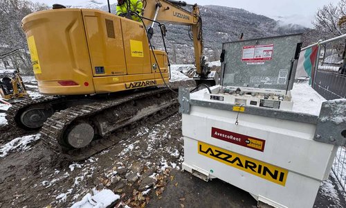 Betankt werden die Baumaschinen mit HVO vor Ort auf der Baustelle ab angemieteten Treibstofftanks von Avesco Rent.